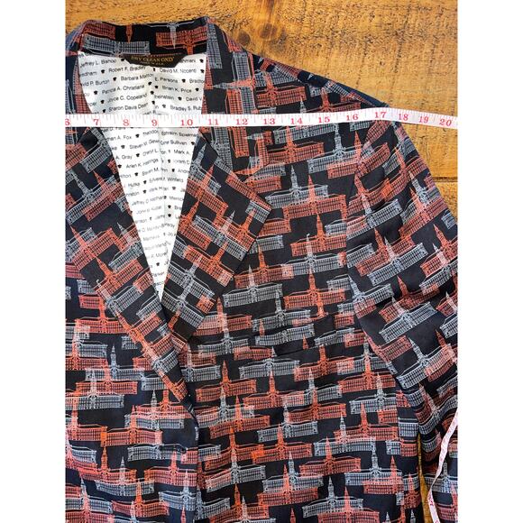 1980 Princeton University‎ 25th Reunion Jacket Blazer Orange Gray Nassau Hall - Picture 8 of 11